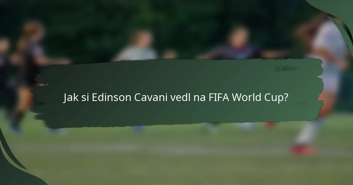 Jak si Edinson Cavani vedl na FIFA World Cup?