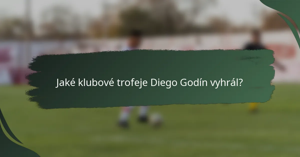 Jaké klubové trofeje Diego Godín vyhrál?