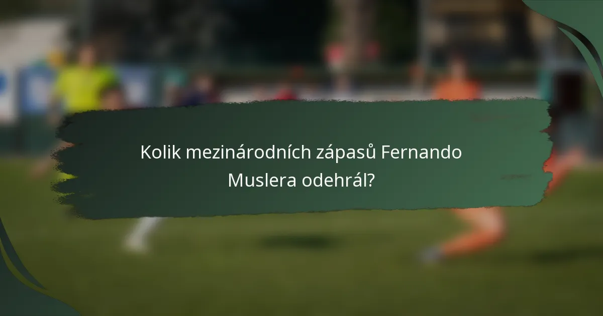 Kolik mezinárodních zápasů Fernando Muslera odehrál?