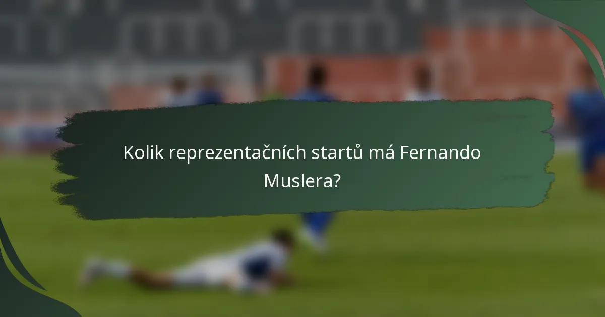 Kolik reprezentačních startů má Fernando Muslera?